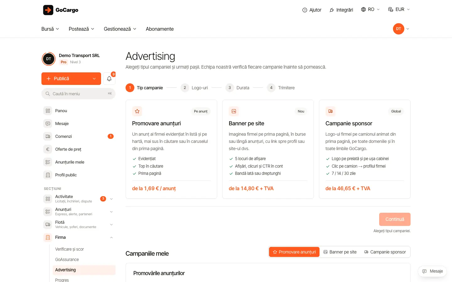 Plătește o campanie cu cardul sau pe factură: Găsește campania