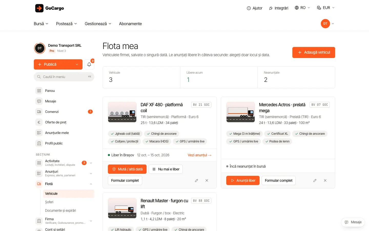 Documentele unui vehicul: ITP, RCA, CASCO și celelalte: Deschideți pagina vehiculului